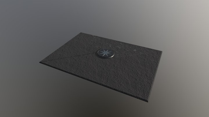 Black envelope 3D Model
