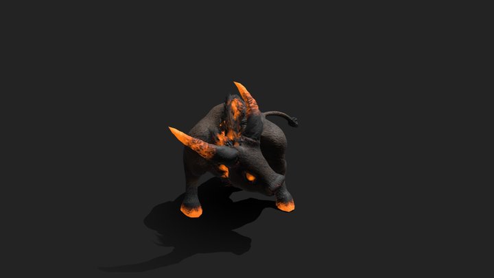 Charred Bull 3D Model