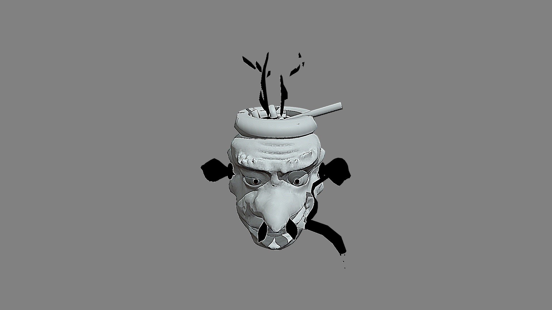 Ashtray Head Inktober day13 Ash