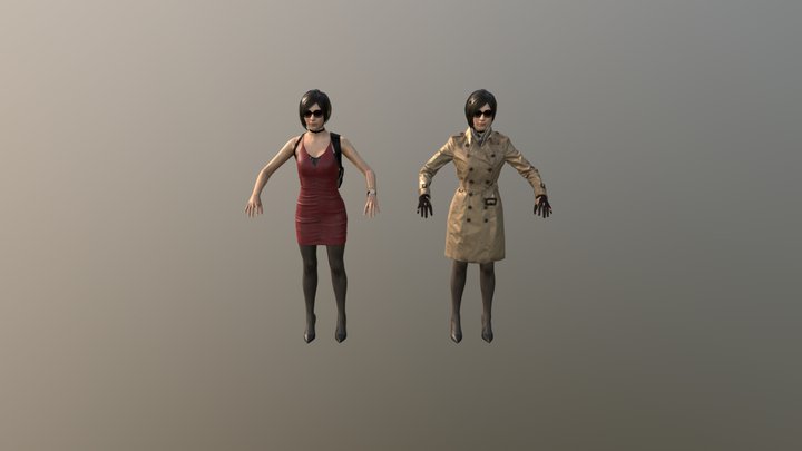 Ada Gong Coat And Normal 3D Model