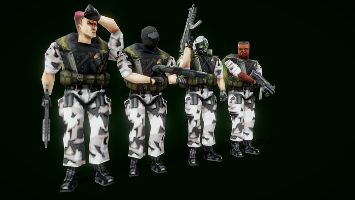Half-Life All Marines 3D Model