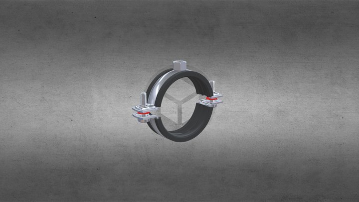 DG5 Pipe Clamp With Rubber Nut 3D Model