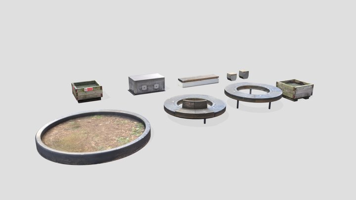 London Street Objects 3D Model