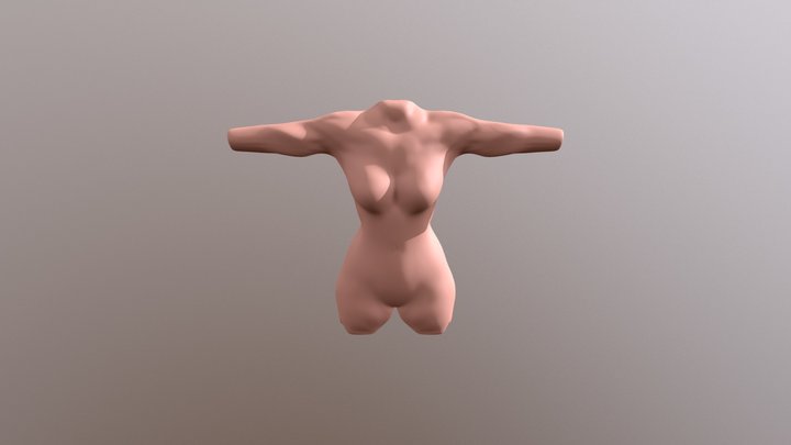 SculptJan 18 Day 29 Female Torso 3D Model