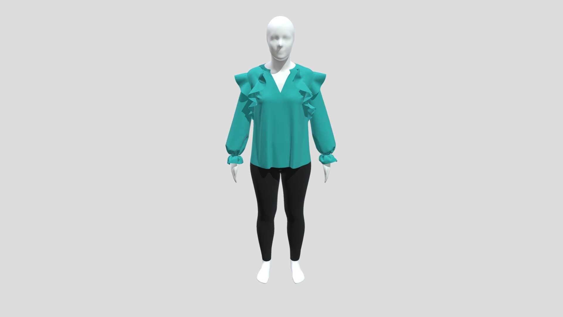 Blouse S Green - 3D model by Perfitly (@perfitly10) [2870597] - Sketchfab