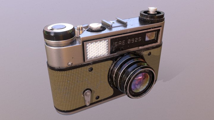 Retro Camera inspired by The FED 5 3D Model