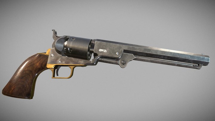 Colt Navy Model 1851 3D Model