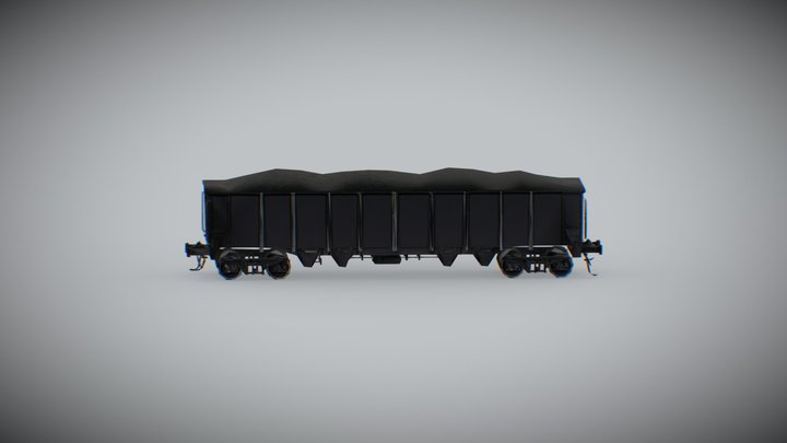 Coal Hopper Railway Wagon | Detailed 3D Model