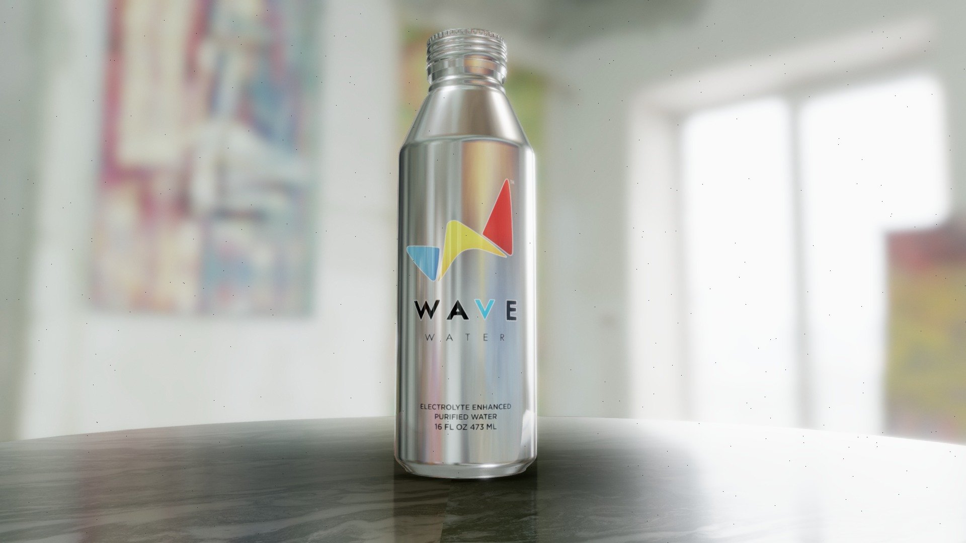 Refillable Aluminum Water Bottle with Purified Water