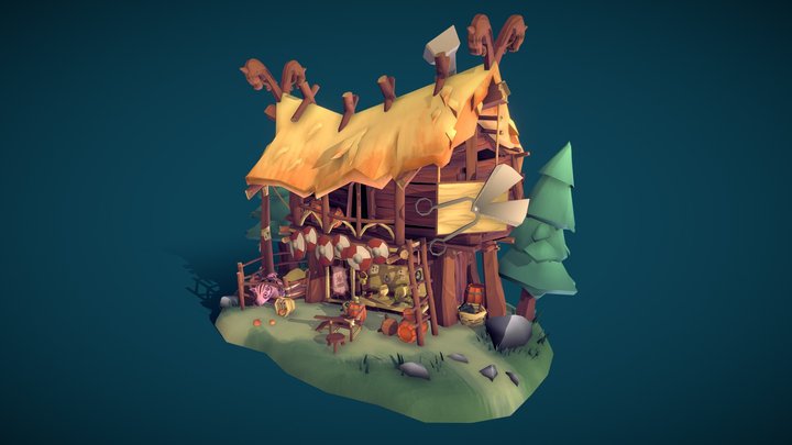 DAE Villages - Ulf's Viking Stylist Salon 3D Model