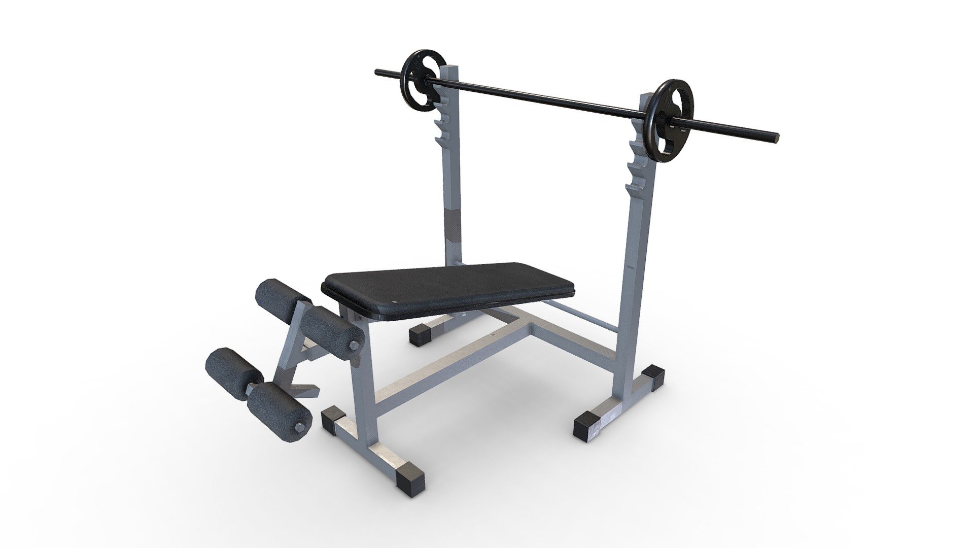 Declined Bench Press - Buy Royalty Free 3D model by Elvair Lima ...