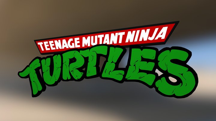 TMNT, Ninja Turtles 80s Logo 3D Model