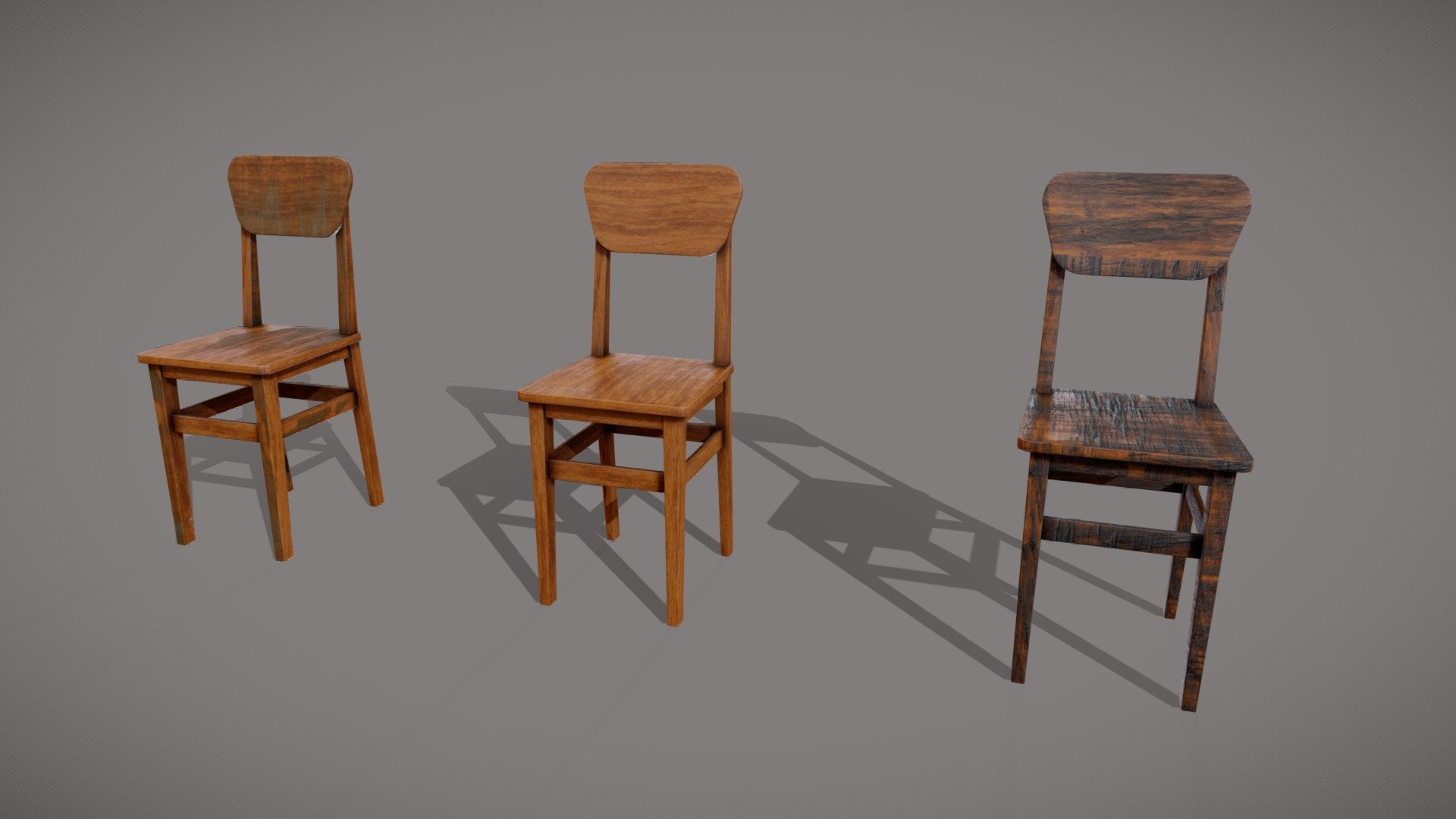 Wooden chairs - Download Free 3D model by Ezequiel Oliveira (@ezos ...