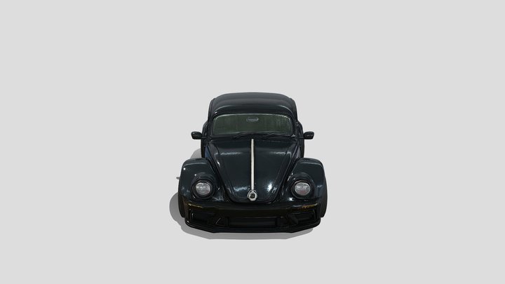 IA Black Fusca 3D Model
