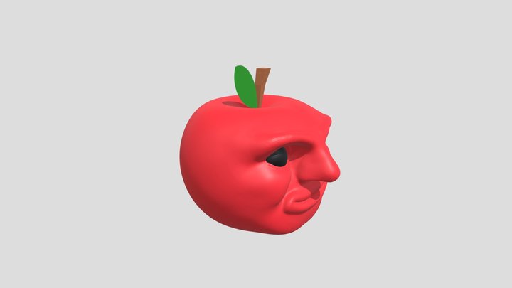 smiling apple 3D Model