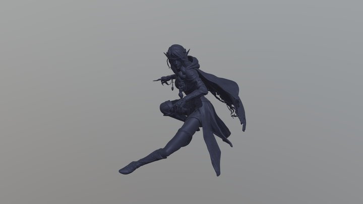 Dark Elf 3D Model