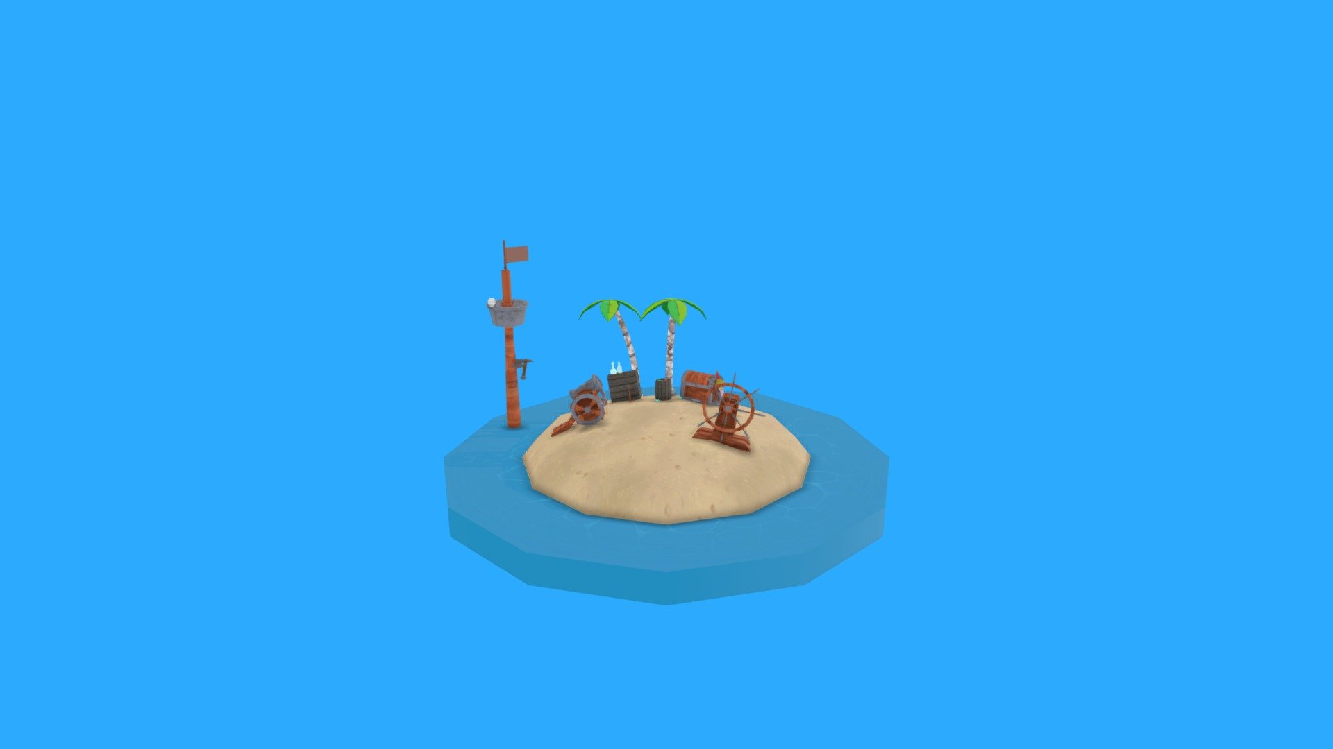 Pirate Island - 3D model by jessewbrown [287e131] - Sketchfab