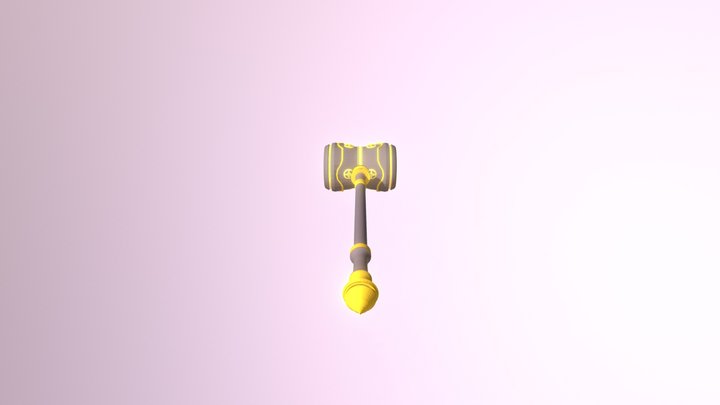 Gold Hammer 3D Model