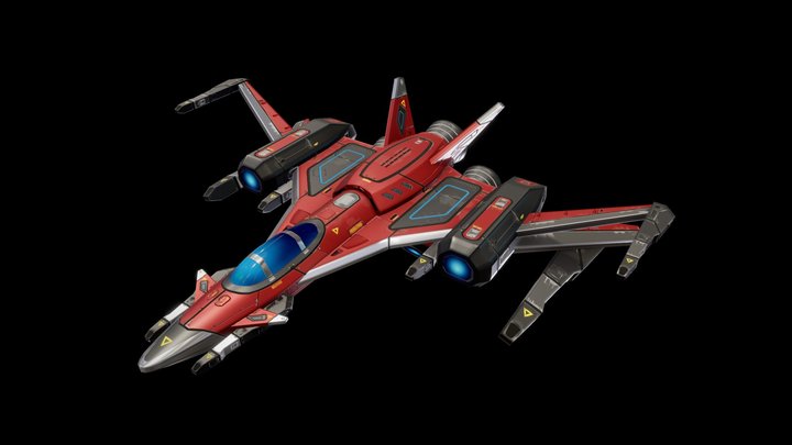 Star Sparrow Modular Spaceship 3D Model