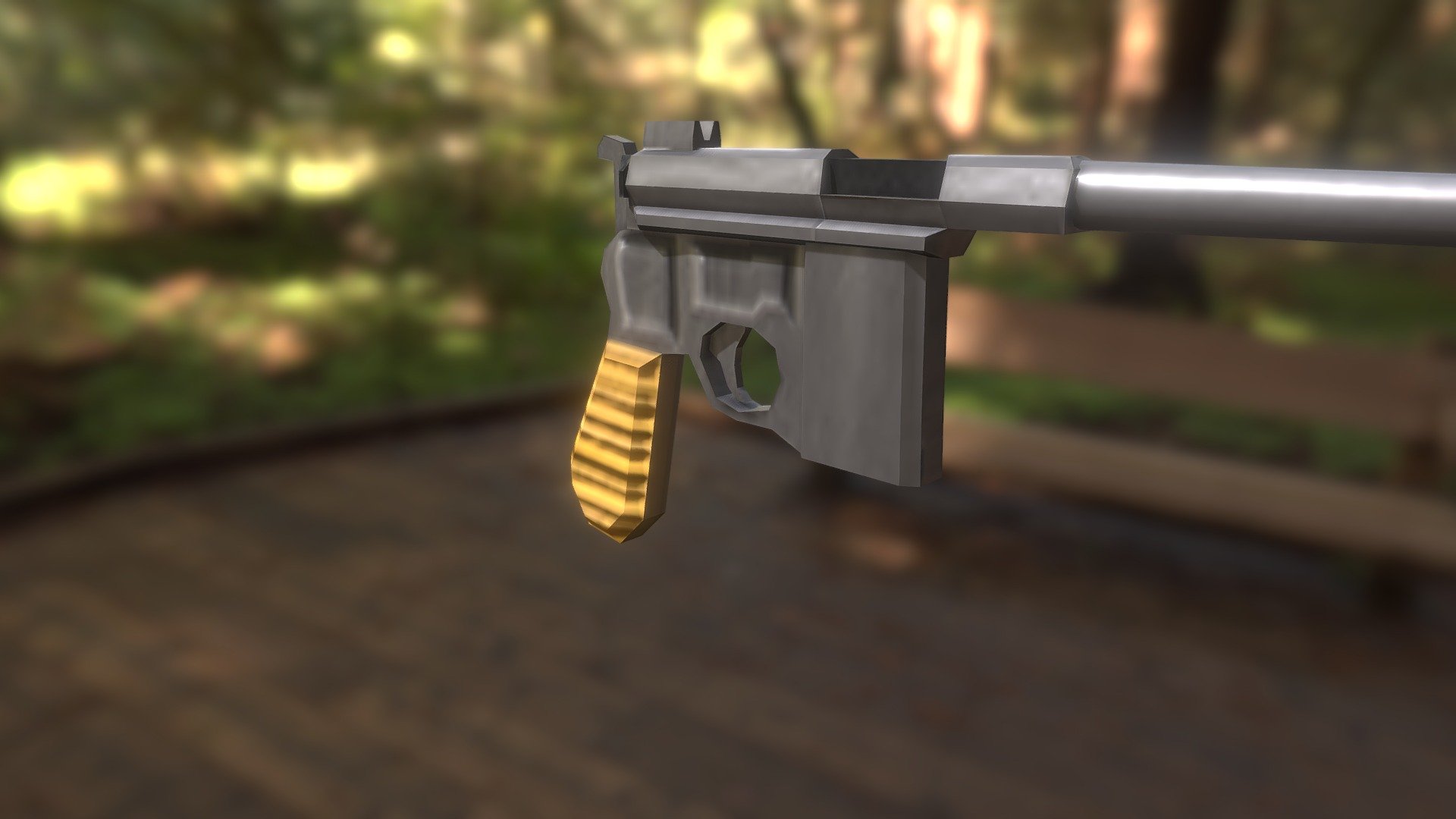 Low Poly - Vintage Weaponry Mauser Pistol