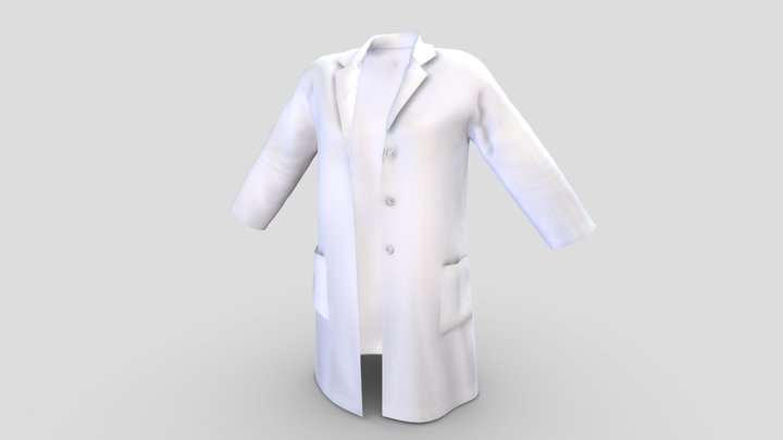 Female Lab Coat 3D Model