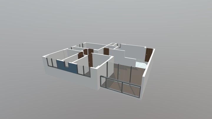 PLANTA BAIXA 3D - APARTAMENTO TIPO 3D Model