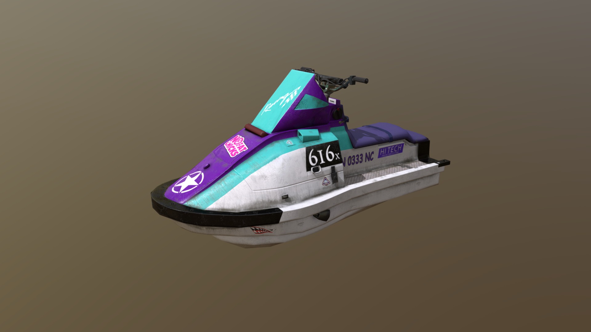 3D model Ski Jet - This is a 3D model of the Ski Jet. The 3D model is about a jet ski on a table.