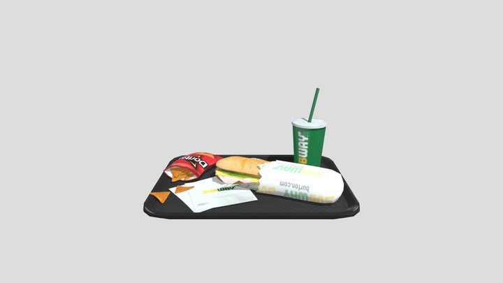 Subway Meal 3D Model