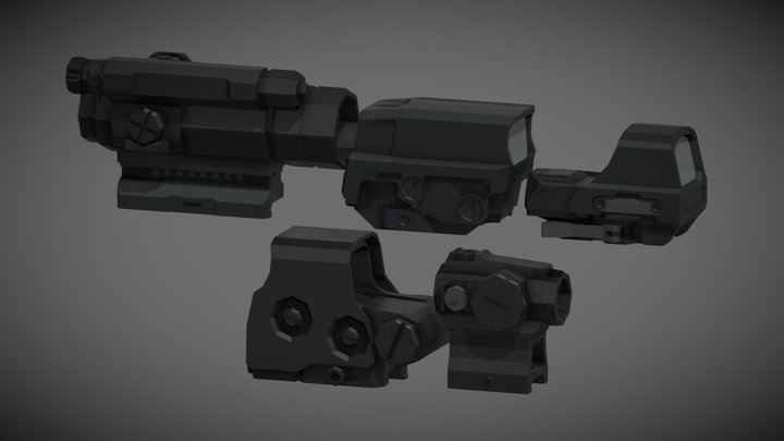 low-poly Collimator Set – Free 3D Model STL