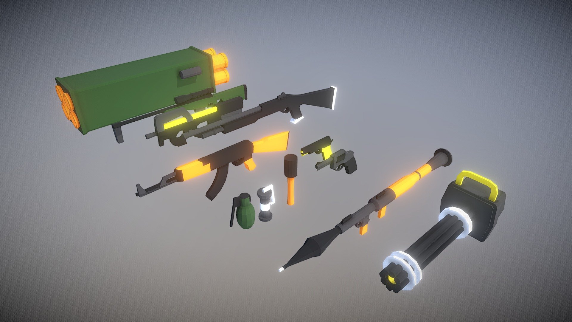 Low Poly Weapons