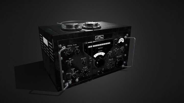 Shortwave Receiver E-629 / Collins 51J-4 3D Model