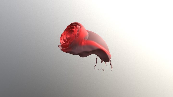Rose for a hat 3D Model