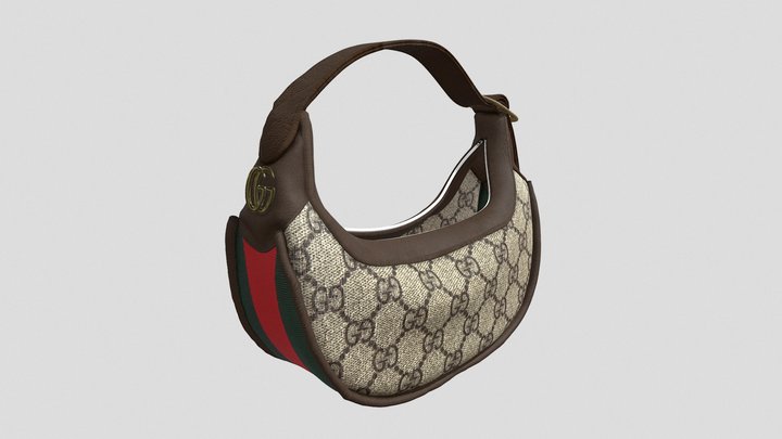 3D model Gucci GG Marmont Bag Red Pink VR / AR / low-poly