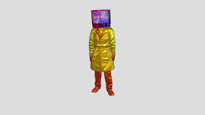party tv man 3D Model