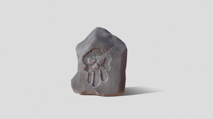 Low Poly Stone Shrine 3D Model