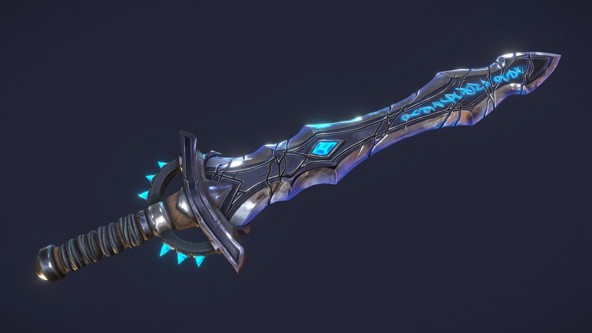 Stylized Sword_1   Download Free 3D Model By Giroo (@girayilhan