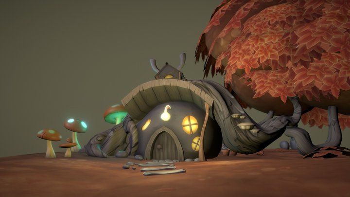 House of the Wizard Beetle 3D Model