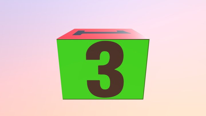 Number Crate 3D Model