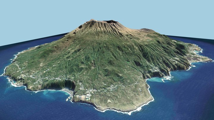 Volcano Island Mountain - Miyake island Japan 3D Model