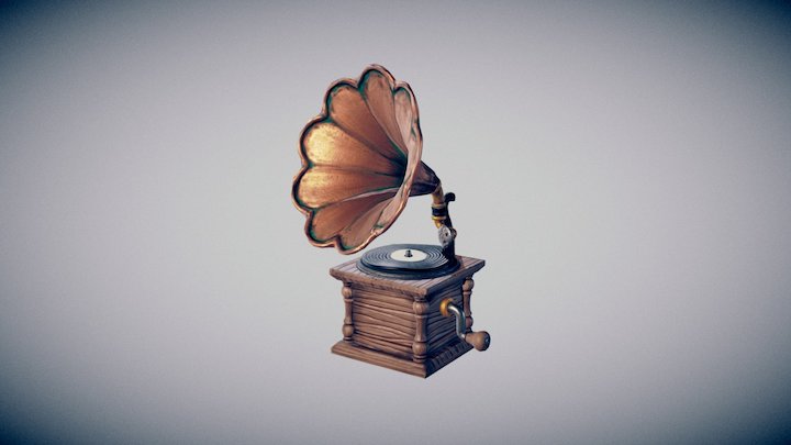 Old Gramophone 3D Model
