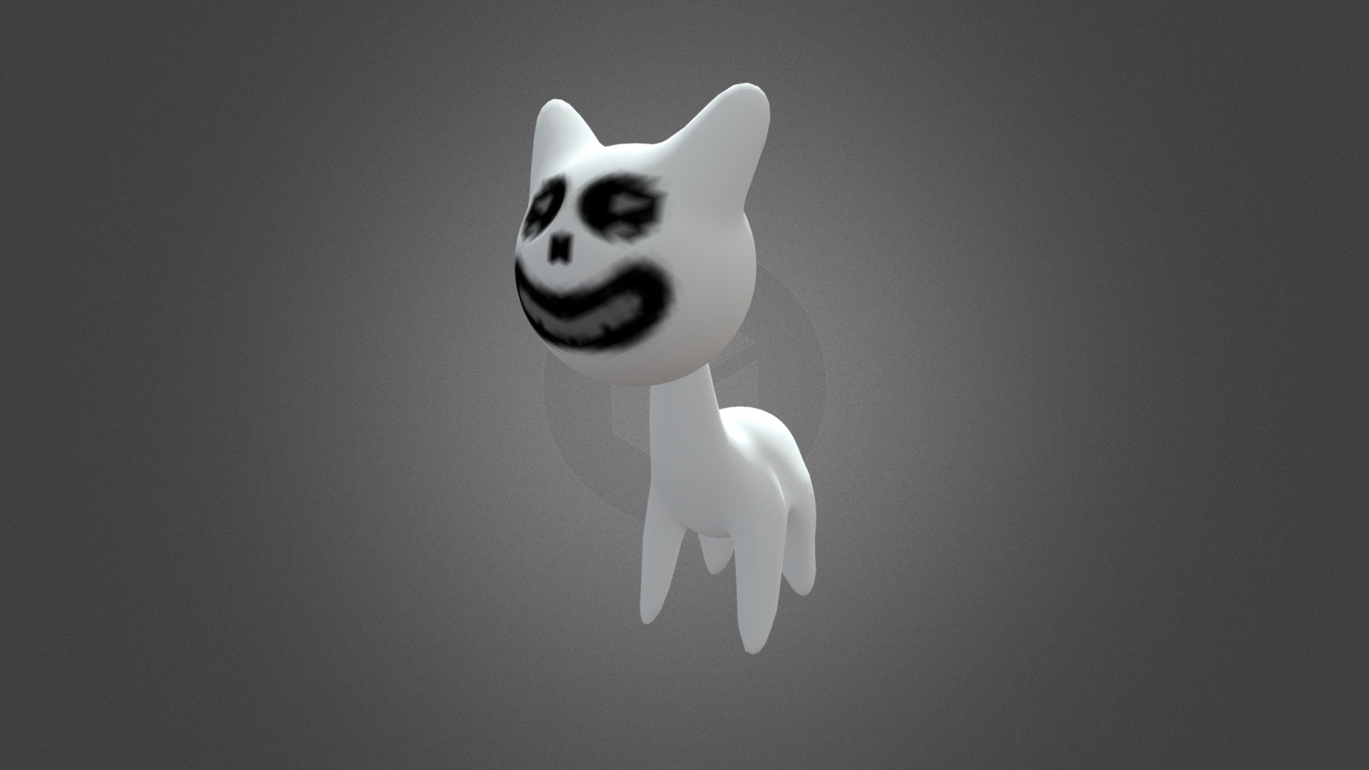 White Cartoon Cat - Download Free 3D model by sirenheadnite 2  (@sirenheadnite2) [289087e]