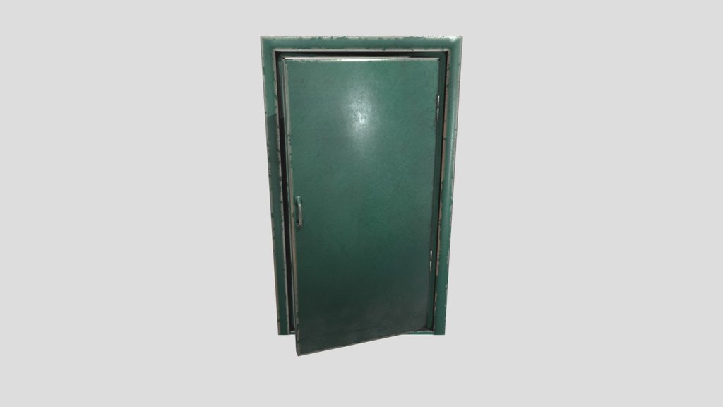 Green Metal Door