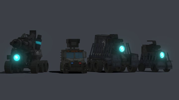 Camera Vehicles Pack 3D Model