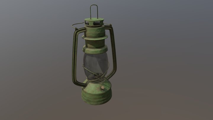 Lamp Kerosene old_4 3D Model