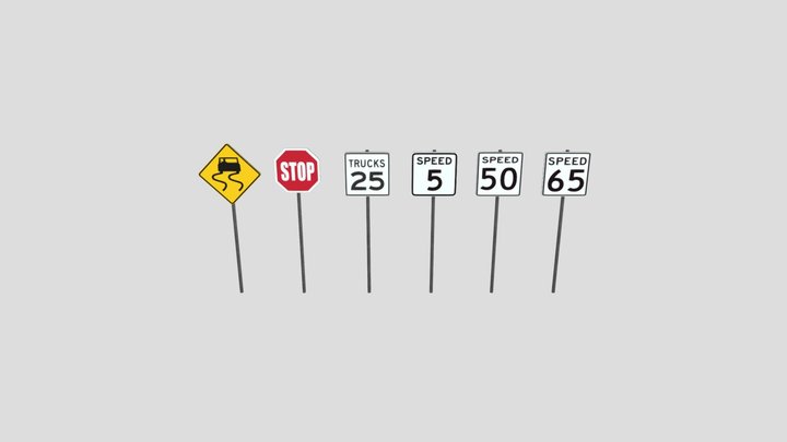 Street Signs 3D Model