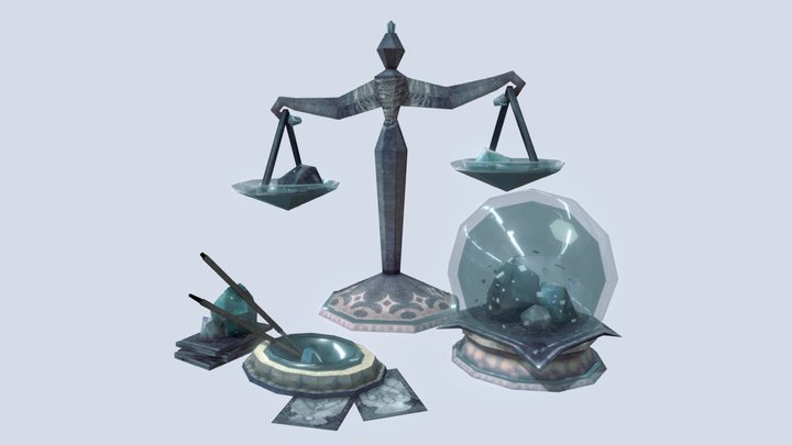 Fortune Teller Set // Complete 3D Model