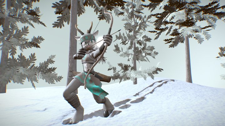 Ivy The Roe Deer 3D Model