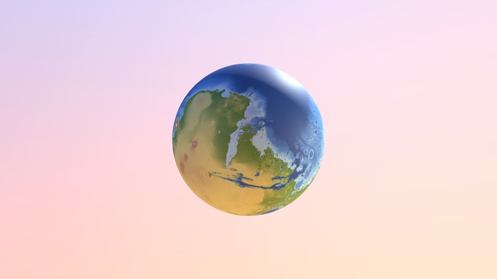 Terraformed Mars 3D Model