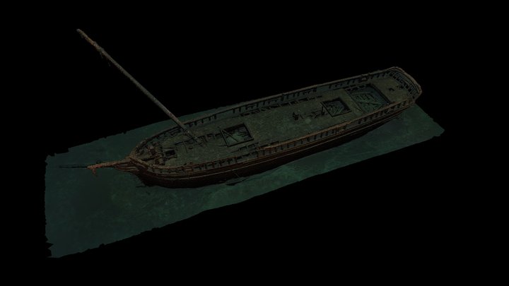 Schooner Northerner (Built 1851) 3D Model