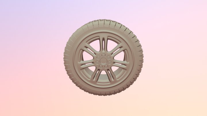 Peach Tire 3D Model